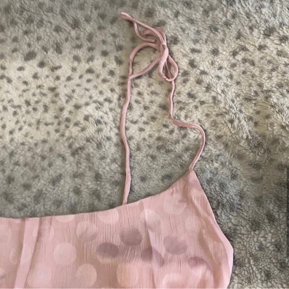 Jacquard Polka Dot Satin Mini Dress - Picture 6 of 9